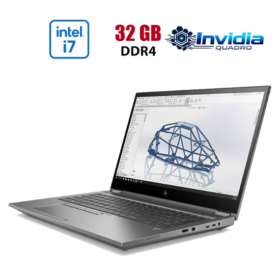 Мобильная рабочая станция HP ZBook Fury 15 G7 / 15.6" (1920x1080) IPS / Intel Core i7-10750H (6 (12) ядер по 2.6 - 5.0 GHz) / 32 GB DDR4 / 512 GB SSD / nVidia Quadro T2000 Max-Q, 4 GB GDDR6, 128-bit / WebCam б/у