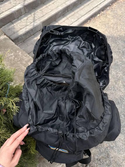 Рюкзак Чорний тактичний Каркасний 80л Black Алюмінієва рама | Зображення 6