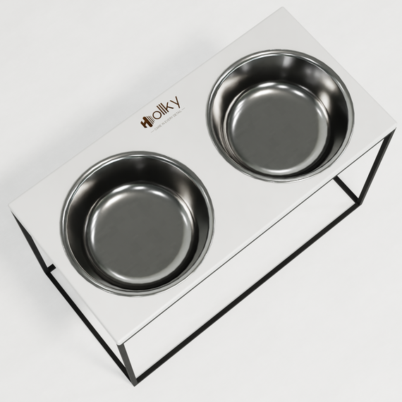 Миски на подставке для очень больших собак Hollky Base XXL40 (2 × 2,8 л) BXXL40-643240-BLWH | Зображення 16