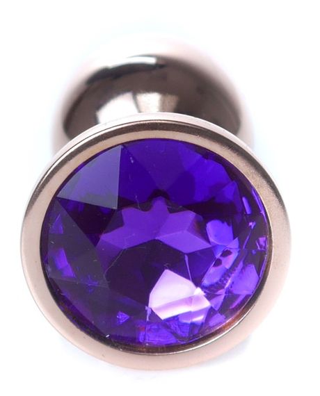 Анальний затор Boss Series - Jewellery Red Gold PLUG Purple S, BS6400110 sexstyle | Зображення 1