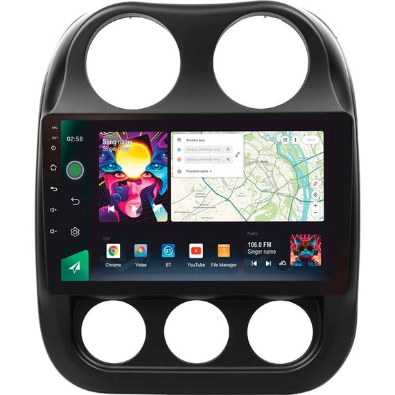 Штатна магнітола Sigma PRO 10464 4+64 Gb Jeep Compass 1 MK 2009-2015 10"