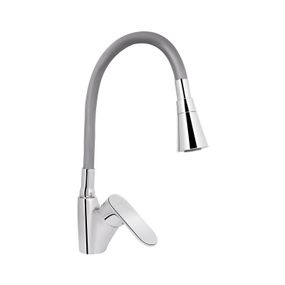 Смеситель для кухни Lidz Tani 007F3 с гибким изливом (k40) LDTAN007F3GCR31869 Chrome/Grey