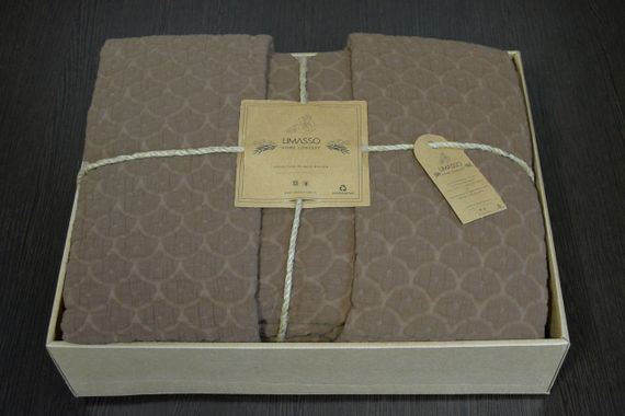 Покрывало с наволочками Limasso 240×260 см. Ambiance Коричневый | Зображення 4
