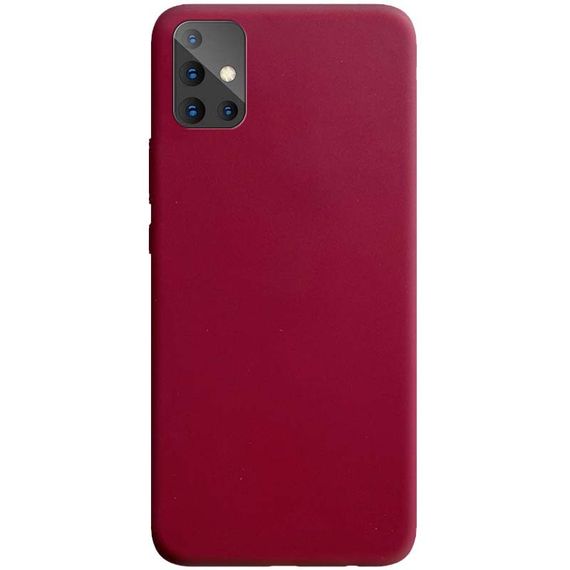 Силіконовий чохол Candy для Samsung Galaxy A51 Чорний Бордовий
