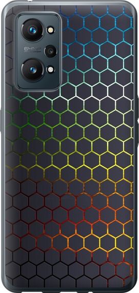 Чехол на Realme GT Neo 2 Переливающиеся соты "498u-2489-17620"