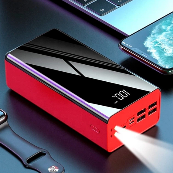 Потужний повербанк із ліхтариком та LED-дисплеєм 50000 mAh (2xUSB, microUSB, Type-C), Power Bank | Зображення 1