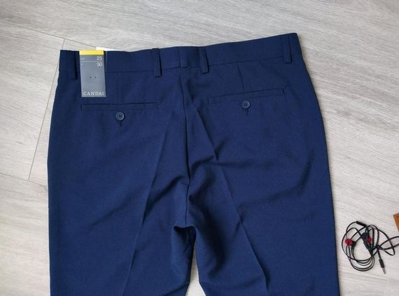 Чоловічі костюмні сині брюки 58 | Зображення 3