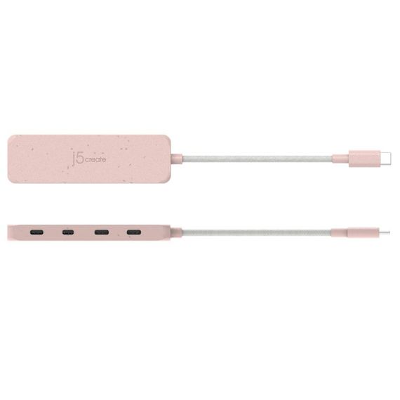 Хаб J5create JCH345ER-N USB-C на 4 USB-С, червоний | Зображення 3