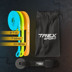 Набор резинок для фитнеса Trex Sport TX-003PBV 3в1 2-30кг