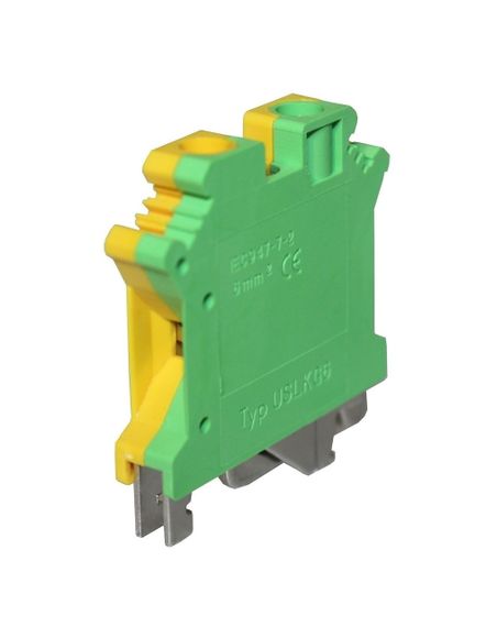 Клема "PE" КНГз-UK-USLKG-6 37А 0.2-6мм2 гвинтова жовто-зелена DIN-рейку без маркера Ny95505501