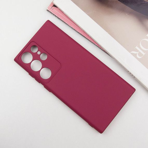 Чохол Silicone Cover Lakshmi Full Camera (AA) для Samsung Galaxy S25 Ultra Бордовий / Marsala | Зображення 1