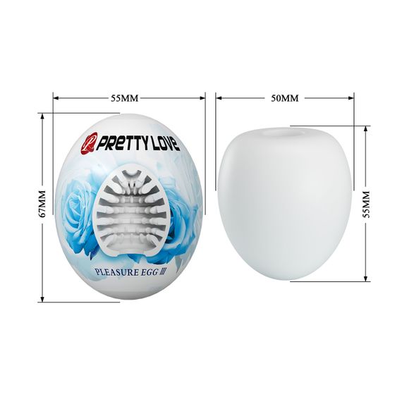 Мастурбатор - Pretty Love Pleasure Egg Masturbator White | Зображення 7