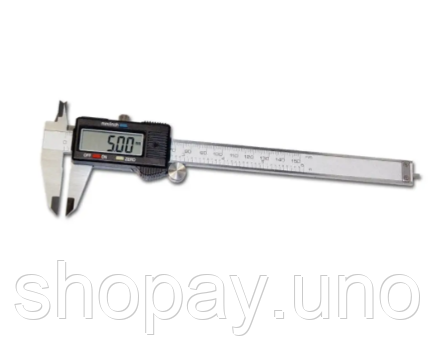 Электронный цифровой штангенциркуль микрометр с LCD дисплеем Digital Caliper цифровой электронный 150 мм - 0.01 мм | Зображення 2
