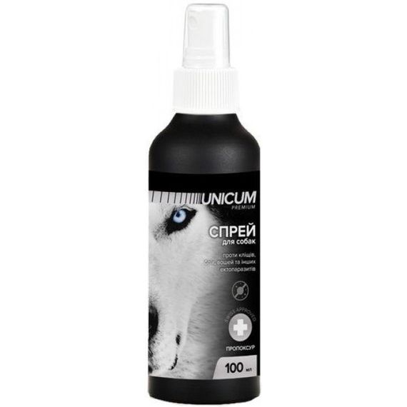 Спрей от блох и клещей для собак Unicum Premium, 100 мл