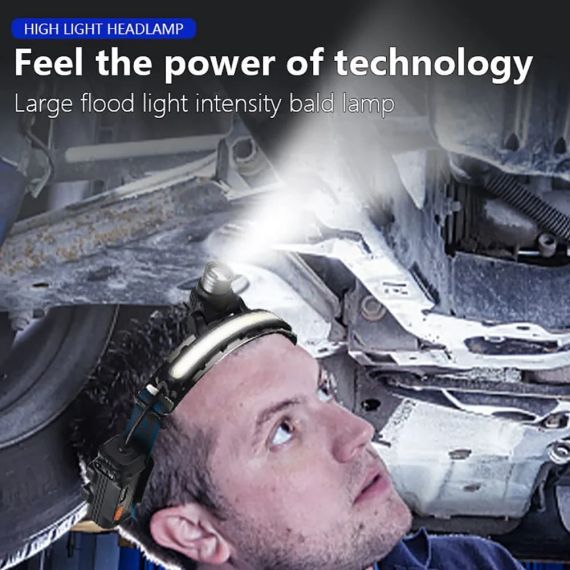 Налобний ліхтар, прожектор COB W678-2 — чорний | Зображення 3