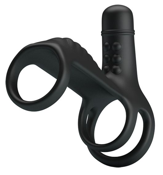 Насадка з вібрацією Pretty Love - VIBRATING PENIS SLING, 10 vibration functions, BI-210276 Sex Aura | Зображення 3