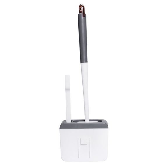 Силиконовый ершик для туалета настенный 13×5.5×42 (см) ерш для унитаза силиконовый с щеткой ёршик для унитаза HP-35015-48DG | Зображення 8