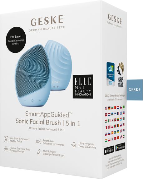 Електронна ультразвукова щітка для обличчя GESKE Sonic Facial Brush 5в1 aquamarine | Зображення 7