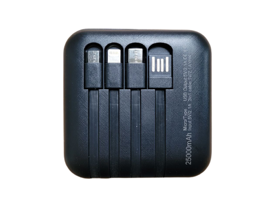 Портативное зарядное устройство для телефона Smart Mini Power Bank 4in1 10000mAh Павербанк USB | Зображення 1