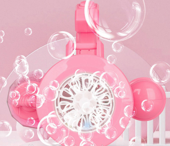 Детский пулемет генератор мыльных пузырей от батареек Bubble machine toy | Зображення 4