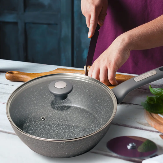 Сотейник d24см з кришкою алюміній а/п Granite 4275GR KAMILLE | Зображення 4
