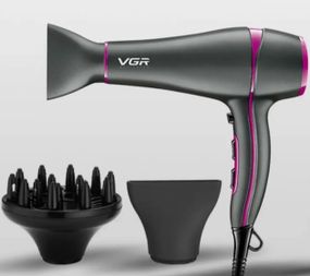 Мощный профессиональный фен с ионизацией VGR V-402 2200 Вт с диффузором для сушки укладки волос