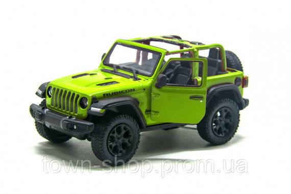 Коллекционная игрушечная модель джипа JEEP WRANGLER 5'' KT5412WA металлический (Зеленый)