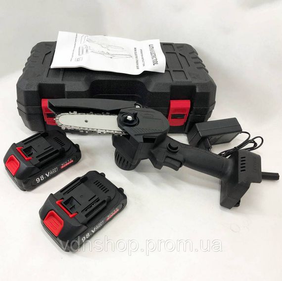 Аккумуляторная пила для подрубки деревьев 10 см, Аккумуляторная пила цепная с зарядным устройством YI-28 | Зображення 1