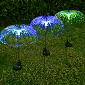 Вулична гірлянда-ліхтар на сонячній батареї Медуза RGB / Садовий ліхтар світильник Фонтан RGB 1 шт | Зображення 4