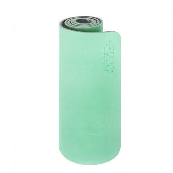 Коврик (мат) для йоги та фітнесу 4FIZJO TPE 1 см Mint/Grey 4FJ0202 (P-5907739311917) | Зображення 1