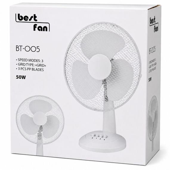 Вентилятор настільний Best Fan BT-005, 30 см, 50 Вт, 3 швидкості | Зображення 5