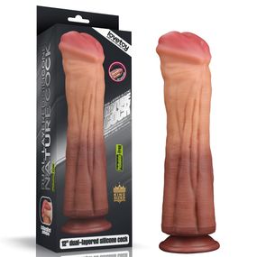 Фаллоимитатор - Dual-Layered Silicone Cock 12" Brown Sex Aura