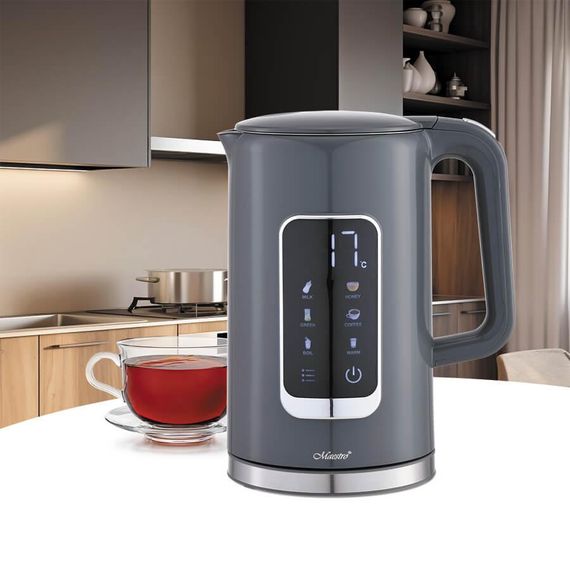Електрочайник Maestro MR-024-GREY, 1.7 л, 2200 Вт, з регулюванням температури | Зображення 1