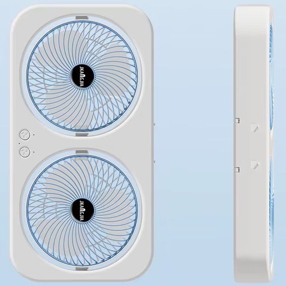Настільний вентилятор F105 Dual-Fan Design 1800mAh Blue | Зображення 1