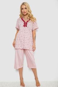 Пижама женская с принтом  -уценка, цвет розовый, 243R7081-U