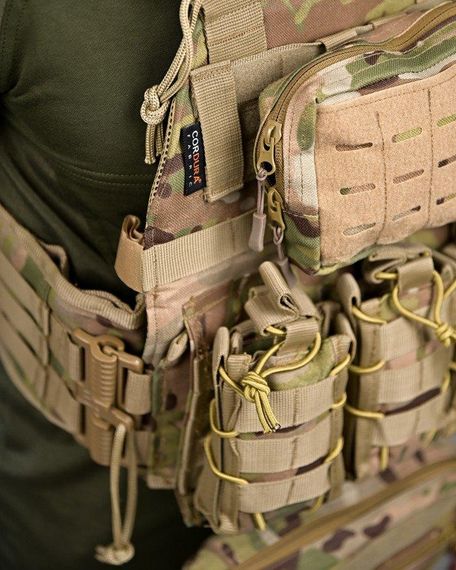 Плитоноска 4 точки быстрый сброс frion   с напашником   ПП7889 | Зображення 7