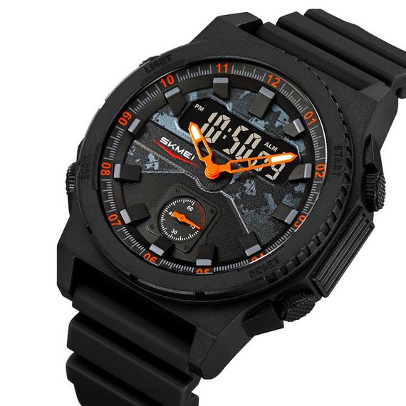 Тактичні військові годинники для ЗСУ SKMEI 2355BKOG, Годинники спортивні скмей Спецназ PF-66 | Зображення 1