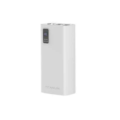 Павербанк 30000mAh Titanum TPB-728S-W 22,5W QC+PD білий | Зображення 2