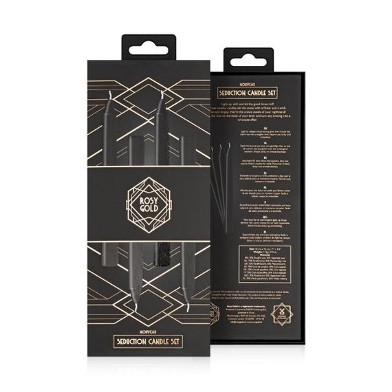 Набір свічок Rosy Gold - Seduction Candle Set - Black | Зображення 6
