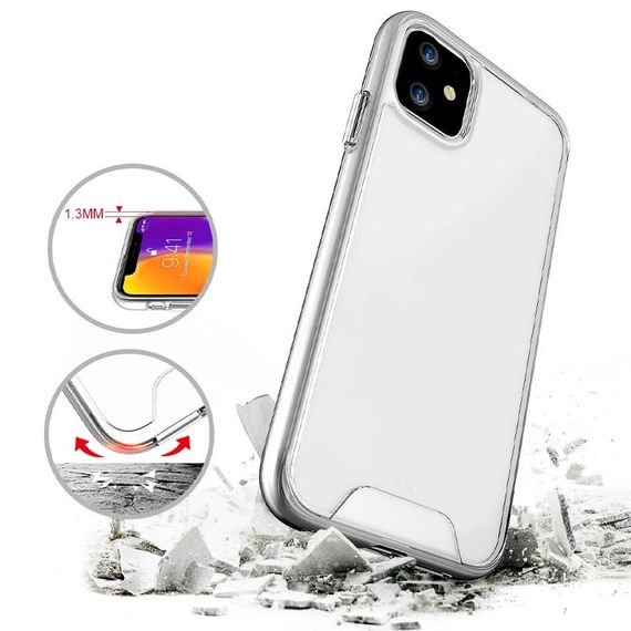 Чохол TPU Space Case transparent для Apple iPhone 11 (6.1") Прозорий | Зображення 5