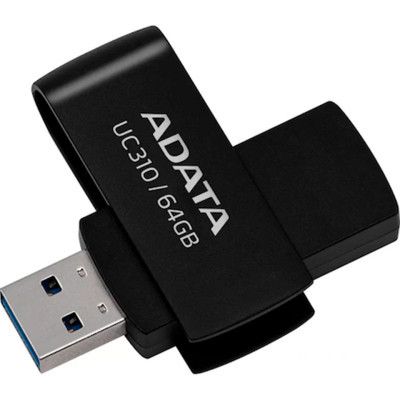 USB флеш накопитель ADATA 64GB UC310 Black USB 3.0 (UC310-64G-RBK)