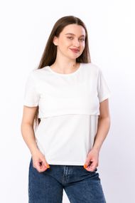 Футболка для вагітних та годуючих мам Носи своє 50 Білий (p-11312-122797)