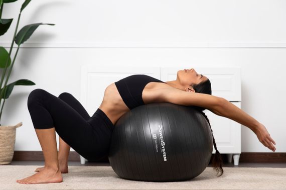 Мяч для фитнеса (фитбол) Павер систем PS-4012 Ø65 cm PRO Gymball Black | Зображення 7