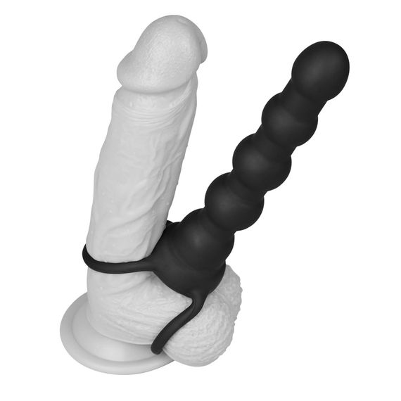 Насадка для двойного проникновения - Anal Indulgence Collection Vibrating Rock Balled Double Prober Sex Aura | Зображення 6