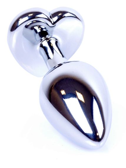 Анальний затор Boss Series - Jewellery Silver Heart PLUG Light Blue S, BS6400049 sexstyle | Зображення 12
