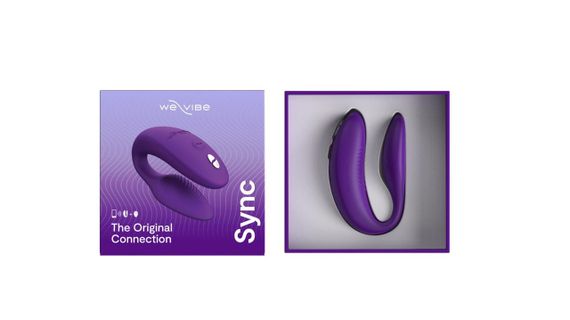 Вібратор для пар We-Vibe SYNC 2 Purple — гнучкий, We-Connect Bluetooth, водонепроникний, магнітна зарядка | Зображення 7