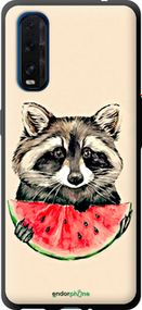 Чохол на Oppo Find X2 Єнотик з кавуном "4605b-1891-2448"