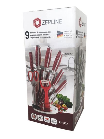 Профессиональный набор ножей Zepline ZP-027 с подставкой | Зображення 6