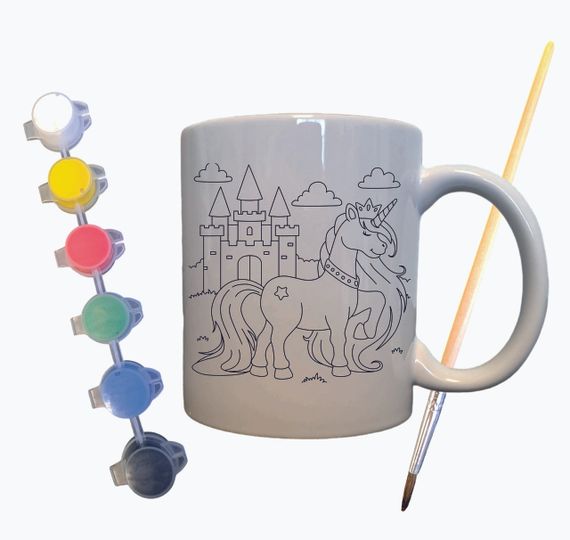 Набір для творчості кружка розмальовка "Казковий Єдиноріг" 330 мл біла | Зображення 1