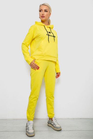 Спортивный костюм женский двухнитка, цвет желтый, 214R1419-007 | Зображення 2